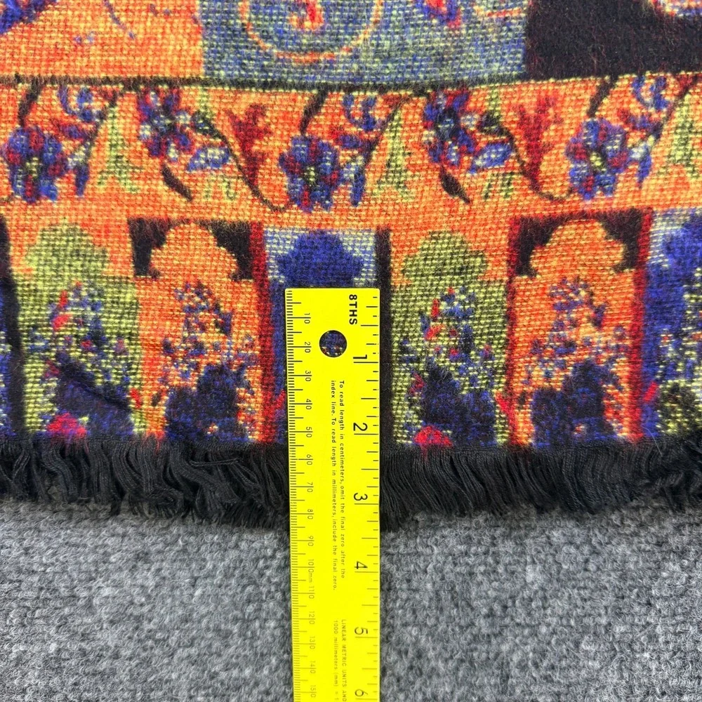 Shawl Neck Scarf‎ Womens Multicolor Paisley Pashmina Cashmere Fringe Hem Boho